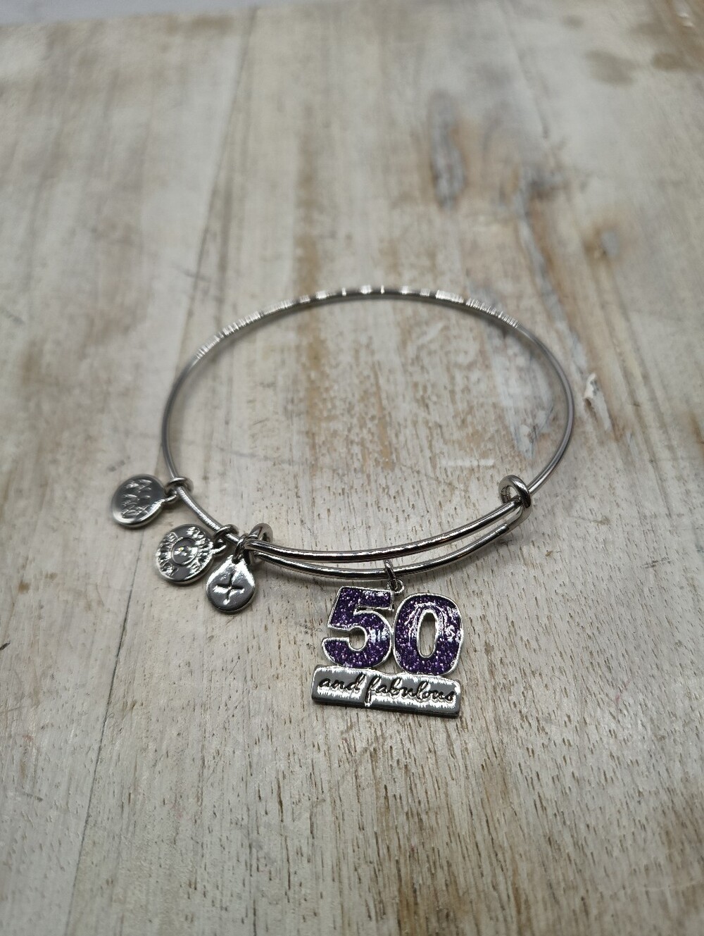 Alex & Ani Silver-Tone 50 & Fabulous Bracelet